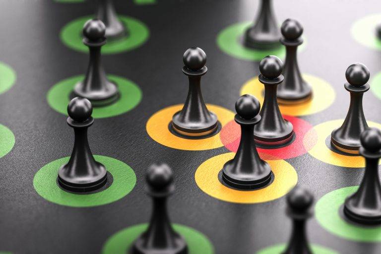 Social distancing concept. Physical contamination, infected people.